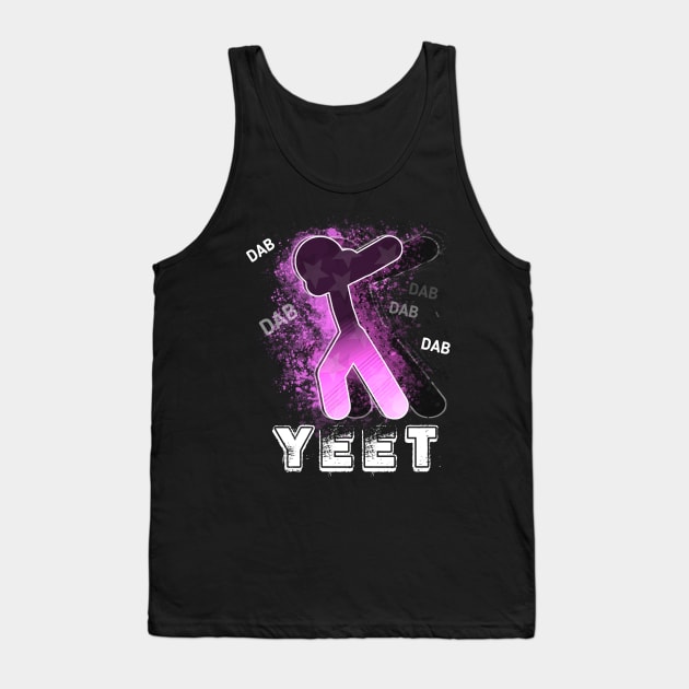 Yeet Dab Girls Pink - Dabbing Yeet Meme - Funny Humor Graphic Gift Saying Tank Top by MaystarUniverse